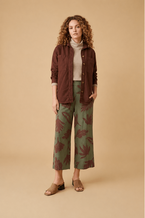 JAQUETA DELFI MAXI BOLSOS CAFE.